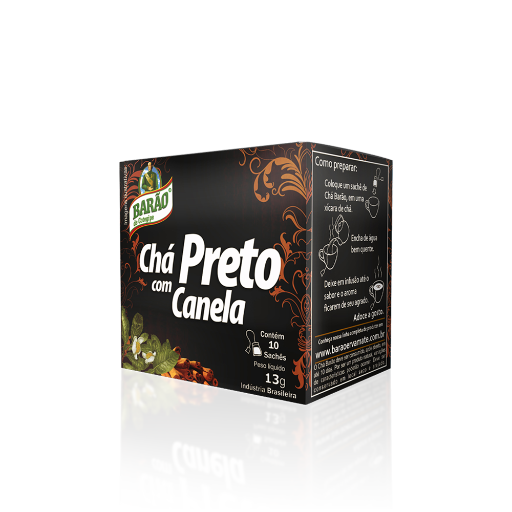 CHA BARAO PRETO C/CANELA C/10